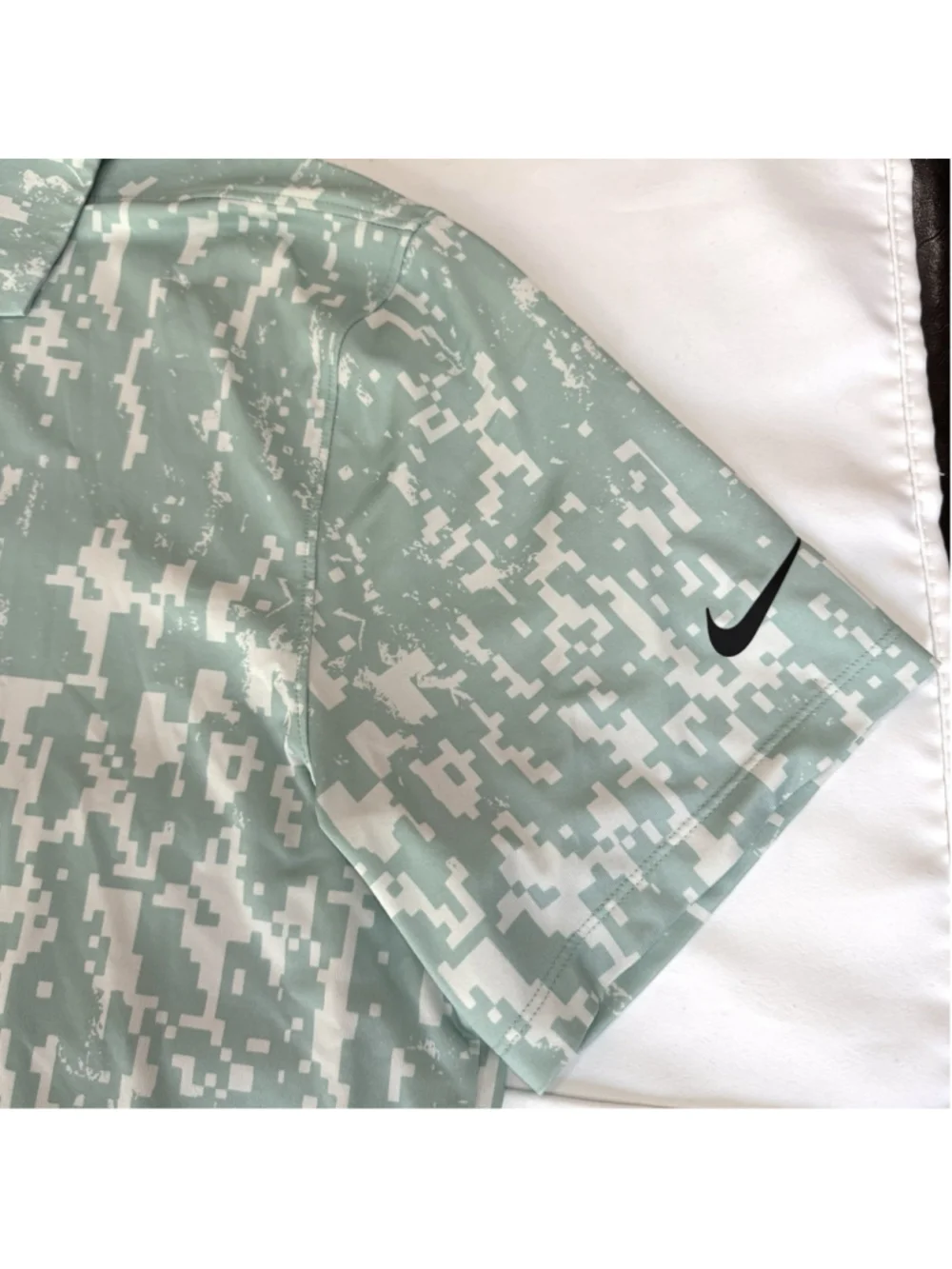 Nike Dri-Fit Vapor Golf Polo Shirt Size:L Light Teal Digital Camouflage Men